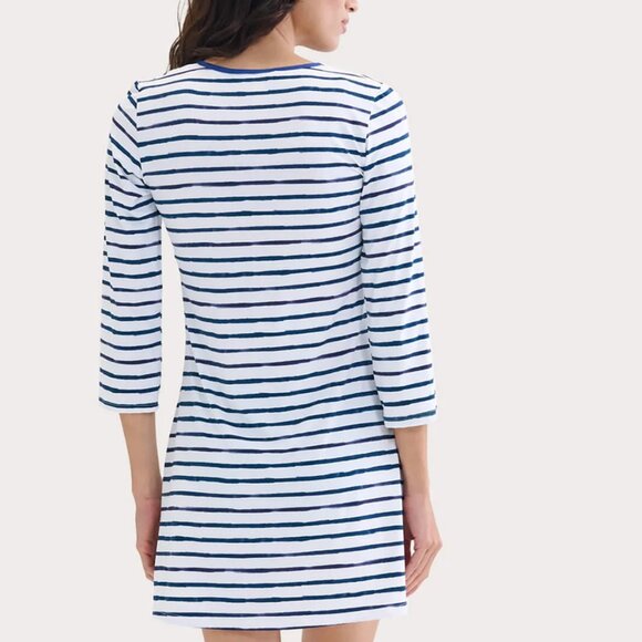 NWT! Capelton Road Watercolor Stripe Seaside Beach Dress - SPF 50 Size L - Picture 5 of 6